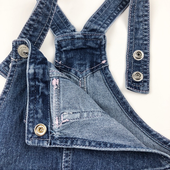 Jordache Toddler Girl's Denim Short Overalls Sz 4T - Picture 6 of 8